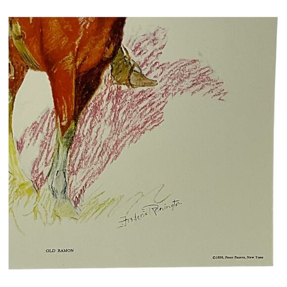 Frederic Remington Old Ramon 1956 Cowboy Art Print Western Horse Rider 16 - Picture 4 of 5